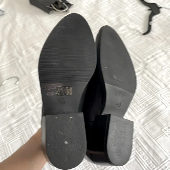 1,618 Made in Italy Black Leather Ankle Boots Size 37 - Picture 5 of 8